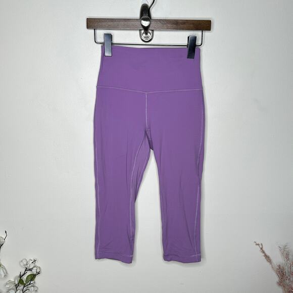 LULULEMON Align High-Rise Crop 17" Wisteria Purple Sz 4 {P22} - Picture 3 of 6